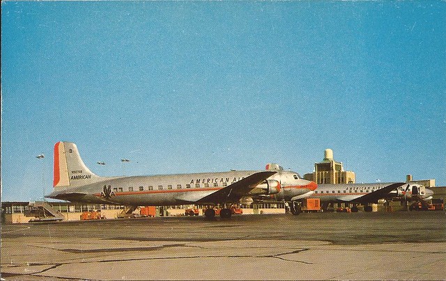 Tulsa Municipal Airport (TUL) postcard - 1950's.