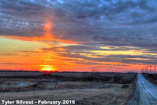1/2 Winter Sunset over Johnson County, KS 2-11-16