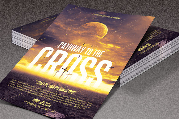 Pathway to the Cross Church Flyer Template