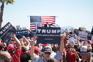 Donald Trump with supporters | by Gage Skidmore