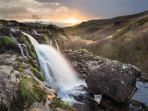 sunset scotland waterfall olympus omd em1 m43 loupoffintry microfourthirds