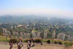 Top of Mount Lee and iconic landmark of the Hollywood Sign
