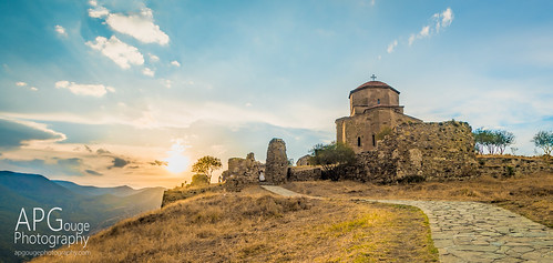 world sunset sun mountain mountains heritage church clouds georgia nikon republic monastery adobe georgian orthodox tbilisi d600 jvari unsesco nikond600