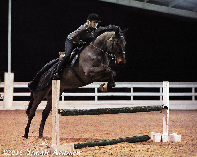 JB and Helene at a jumping clinic on Friday night