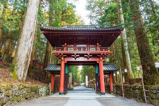 Pagoda gates with ornate carvings at Nikko | Japan