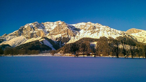 sunset snow alps austria afternoon january sunny styria htc ramsau 2016 rhomboederrippel onemini