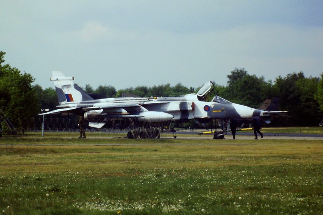 Jaguar GR-1A XZ366/S 41Sq, in arctic c/s, RAF. Gilze-Rijen Air Base, (TLP 1995-3), 24-04-1995.