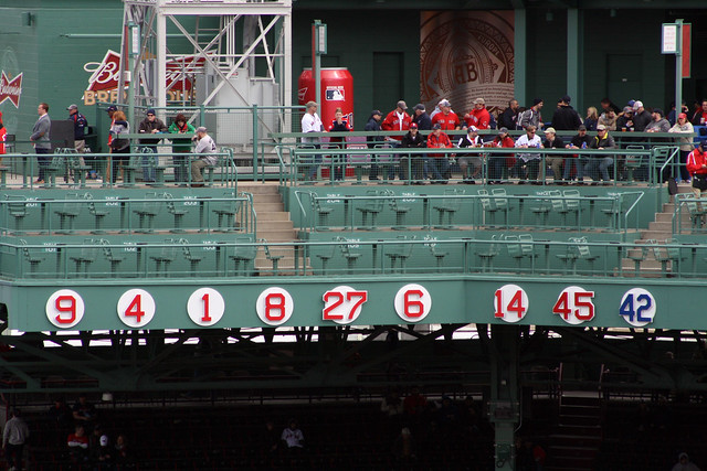 Retired numbers from the 3rd base side Pavilion