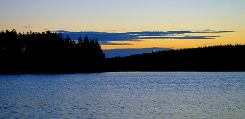 Happy New Year! by sakarip, sunset summer sky cloud lake water clouds forest finland landscape evening pentax lakescape kivijärv