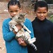 Kids with cat, South Africa