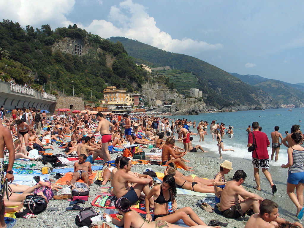italy, cinqueterre, beach, monterosso.