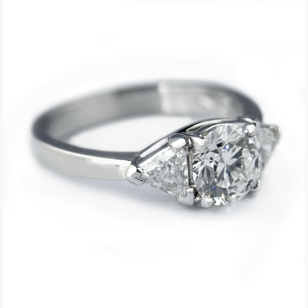 Brilliant cut diamond engagement ring | A white background v… | Flickr