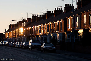 Evening sun in a Beverley street