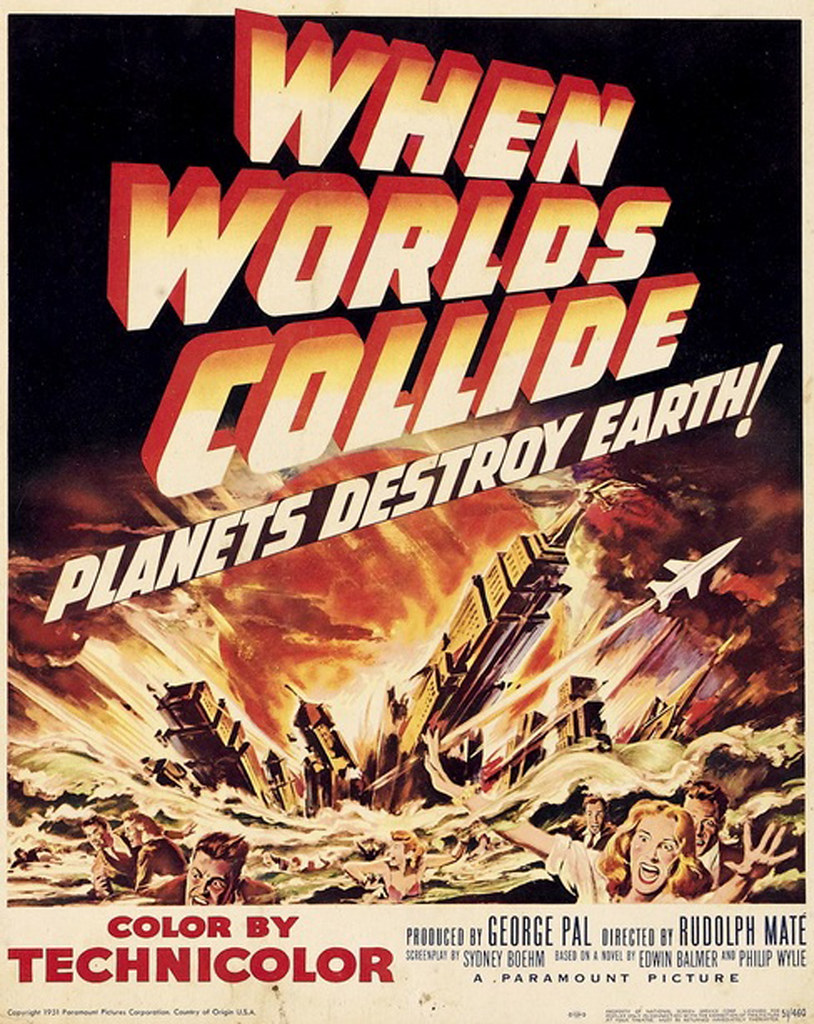 When Worlds collide 1951 cult Sci-fi movie poster print 