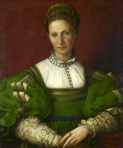 Agnolo Bronzino, Dame in Grün - Lady in green