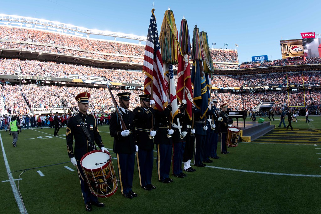 Super Bowl 50, Members of the Joint Armed Services Color Gu…