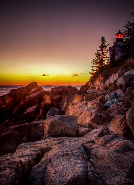 Sunset at Bass Harbor Lighthouse