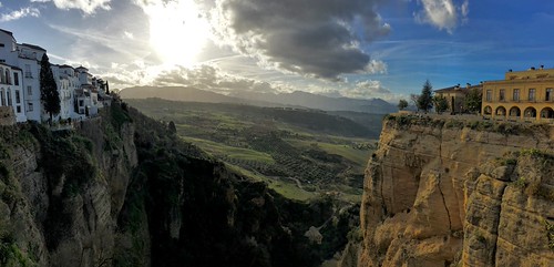 Ronda by Marcosnr92, Processed with VSCOcam with s3 presetold sunset sky green clouds landscape photography gold town spa