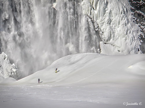 winter falls québec chutes snow white montmorency