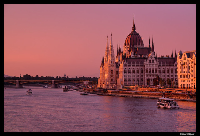 River sunset in Budapest