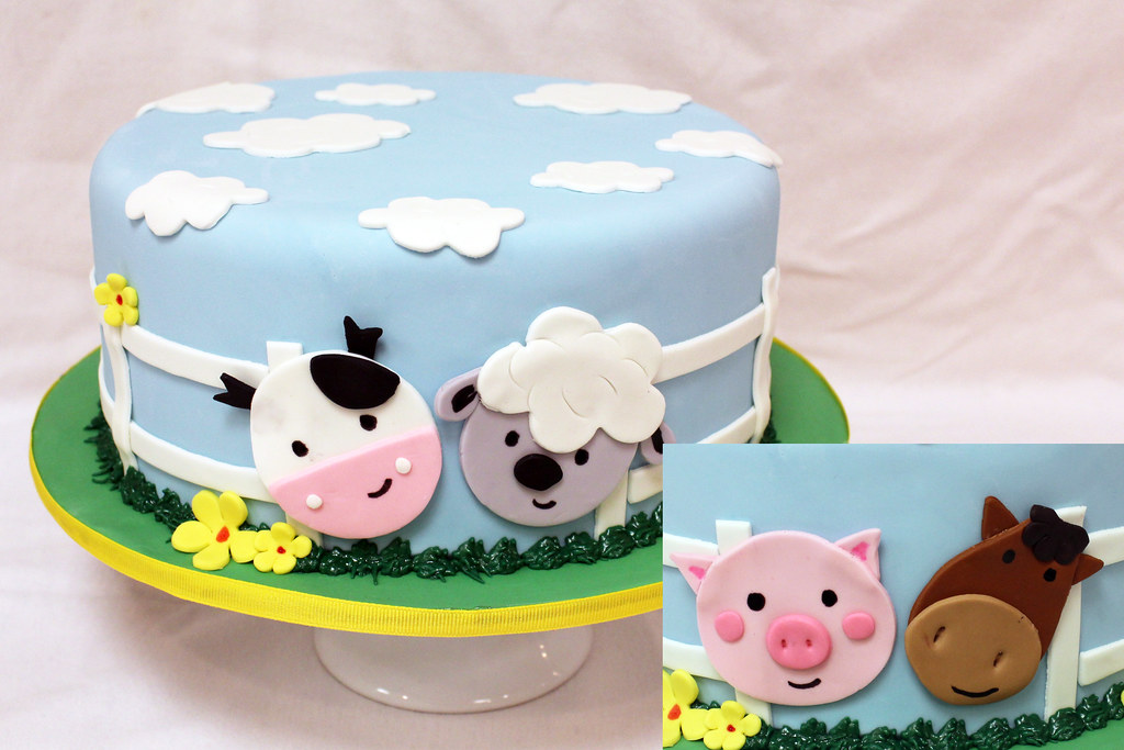 Barnyard Designer Cake | Kids, Animals, Farm Animals, Cake | Flickr