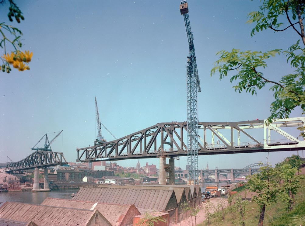 Metro Bridge nearing completion, 1978