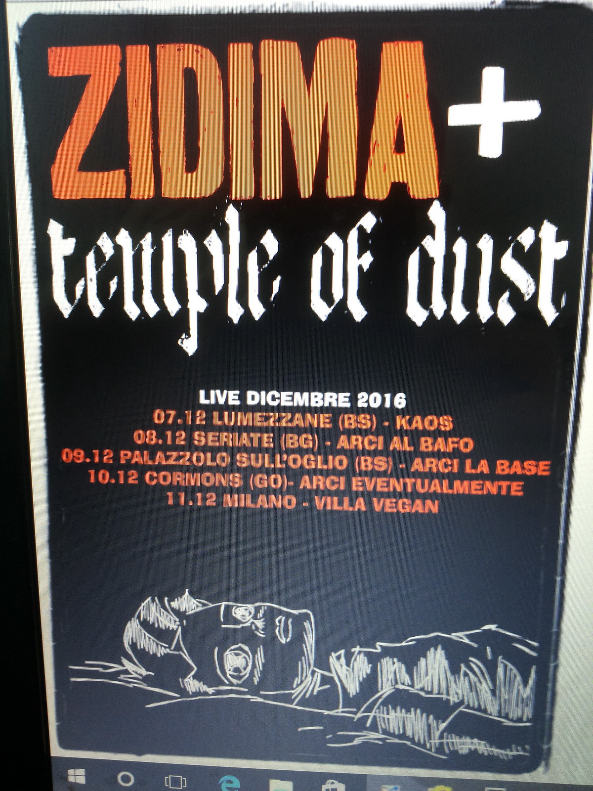 ZiDima + Temple of dust [mini tour dicembre 2016]