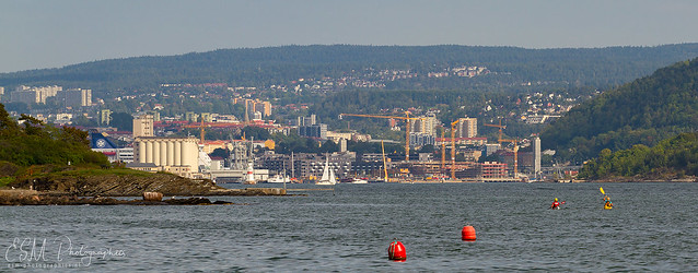 Oslo fra Huk badeplass, Bygdøy.