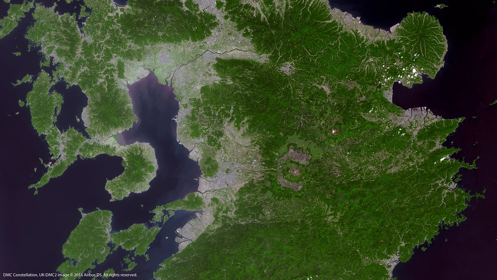 Satellite Image of Kyushu, Japan
