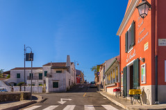 Stintino town and Cafe, north Sardinia (Italy)
