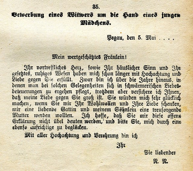 Text 6 aus dem  Briefsteller von 1922