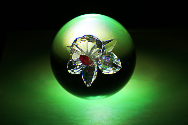 Crystal Ball with Crystal Blossom