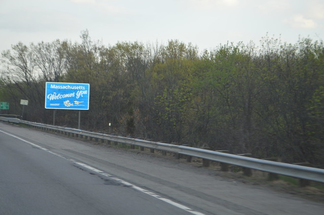 Massachusetts Welcomes You massDOT highway welcome sign