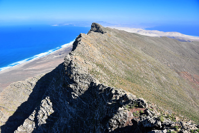 Vue panoramique du pic de la Zarza (Fuerteventura - iles canaires)