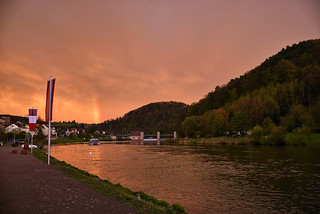 Abendrot überm Neckar