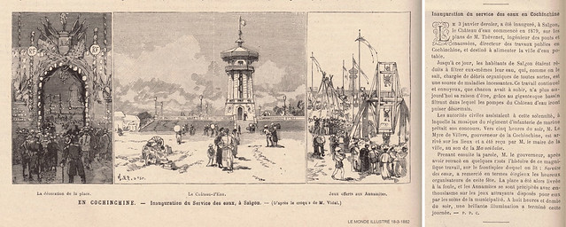 Lễ khánh thành tháp nước tại Saigon, ngày 03-01-1882