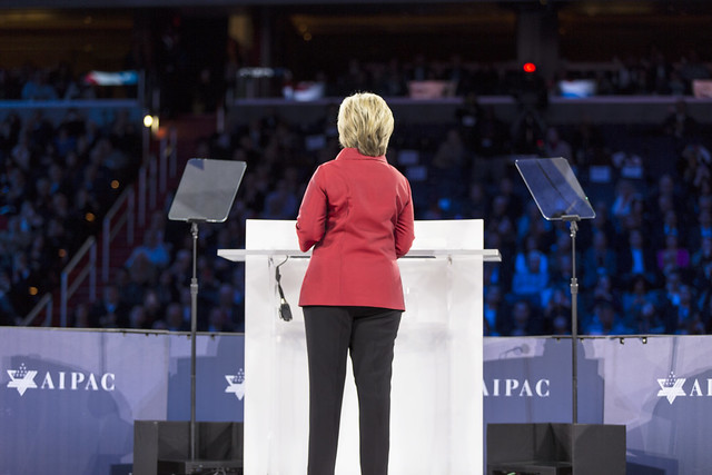 Senator Clinton speaking at AIPAC