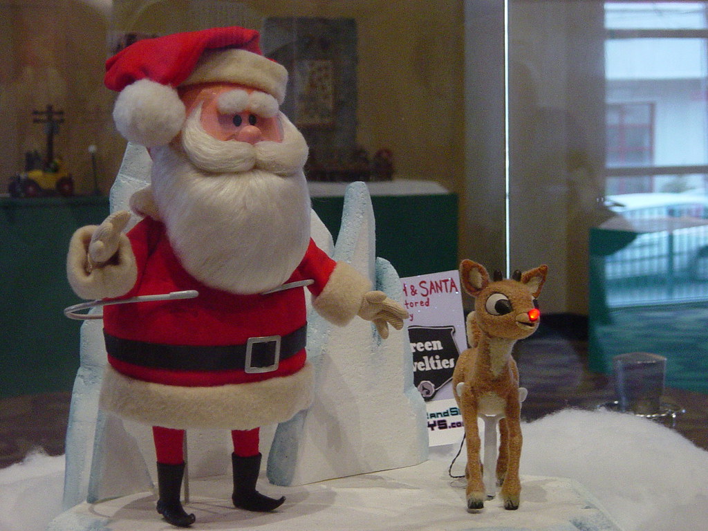 Santa and Rudolph on display in museum
