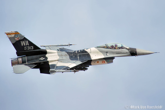 F-16C Fighting Falcon of the 64th Aggressor Squadron from Nellis AFB
