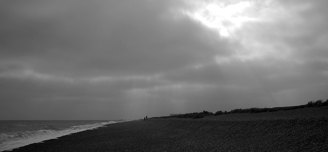 On the beach at Minsmere - south towards Sizewell