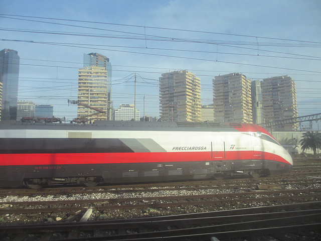 Frecciarossa, high-speed train near Napoli Centrale station, Naples, Italy