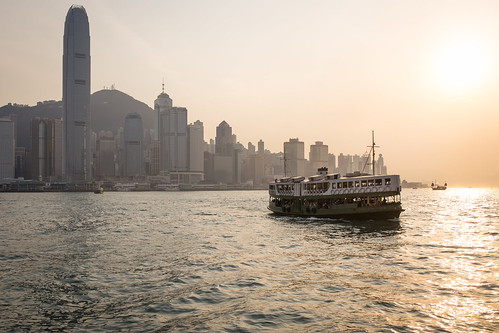 starferry hongkong city sigma35mmf14dghsm canon skyline travel 6d kowloon hk sunset urban skyscraper boat star ferry