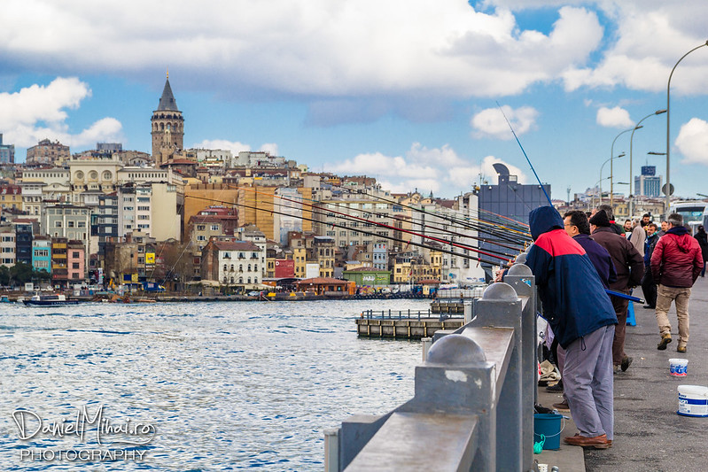 Fishermen on Galata bridge - Istanbul by Daniel Mihai
