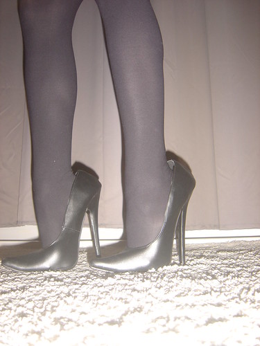 Extreme 8 inch heels with black tights | This is how these a… | Flickr