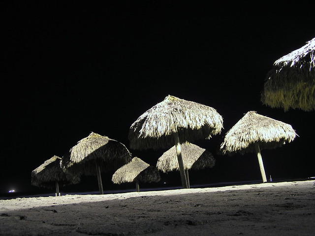 Rosarito beach at night