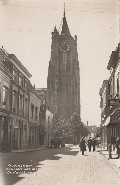 Gorinchem Kruisstraat met St. Janstoren (Uitg. Sparo)