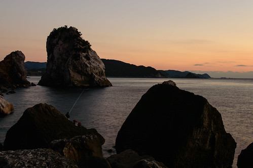 sunset japan seashore 夕景 海 和歌山県 白崎海岸 日高郡