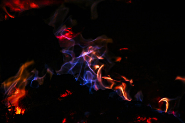 Blue flames