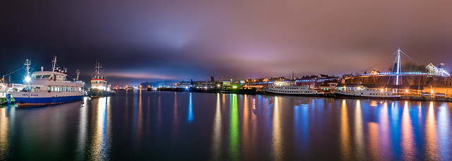 Hafen von Sassnitz bei Nacht