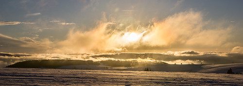 gersfeldrhön hessen deutschland clouds rhön winter snow sunset landscape mist fog haze cloudsstormssunsetssunrises
